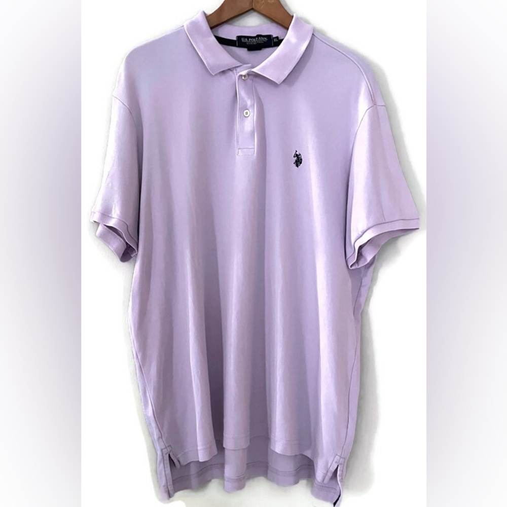 U.S. Polo Assn. Luxury Feel Polo Shirt 100% Cotton Lilac 11304598 , Men’s XL
